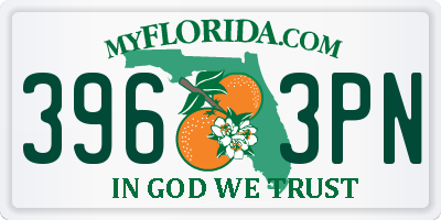 FL license plate 3963PN