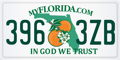 FL license plate 3963ZB
