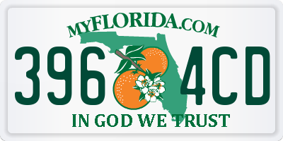 FL license plate 3964CD