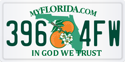 FL license plate 3964FW