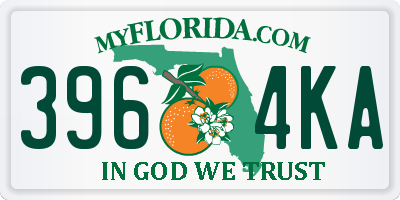 FL license plate 3964KA