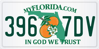 FL license plate 3967DV