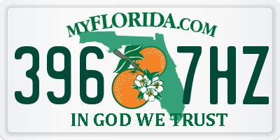 FL license plate 3967HZ