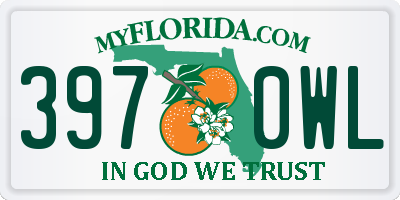 FL license plate 3970WL