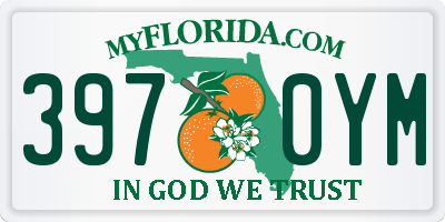 FL license plate 3970YM