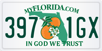 FL license plate 3971GX