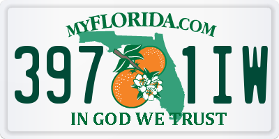 FL license plate 3971IW