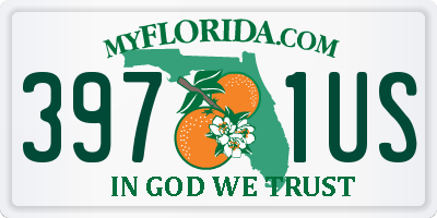 FL license plate 3971US