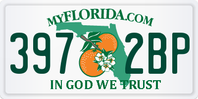 FL license plate 3972BP