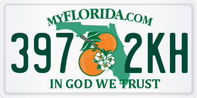 FL license plate 3972KH