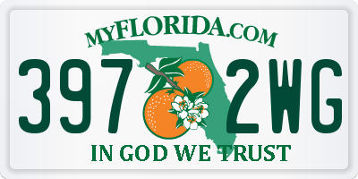 FL license plate 3972WG