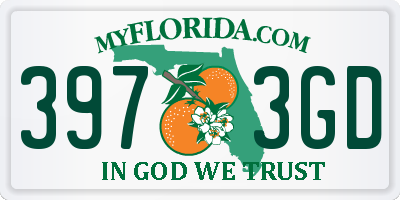 FL license plate 3973GD