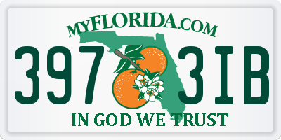 FL license plate 3973IB