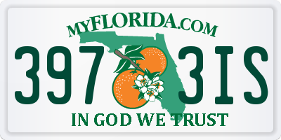 FL license plate 3973IS