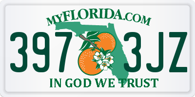 FL license plate 3973JZ