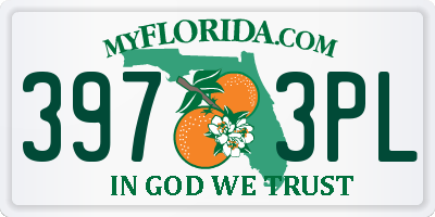 FL license plate 3973PL