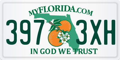 FL license plate 3973XH