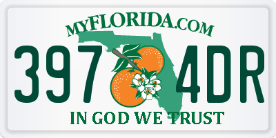 FL license plate 3974DR