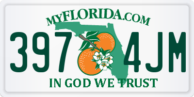 FL license plate 3974JM