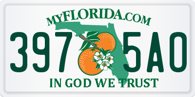 FL license plate 3975AO