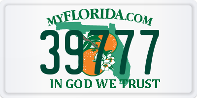 FL license plate 39777