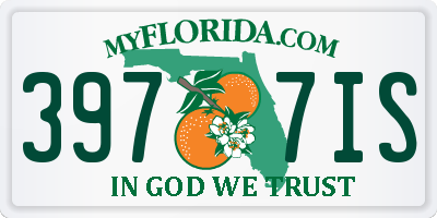 FL license plate 3977IS