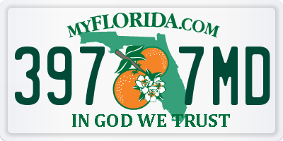 FL license plate 3977MD