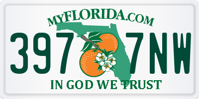 FL license plate 3977NW
