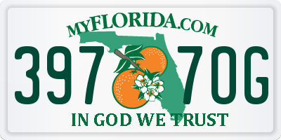 FL license plate 3977OG