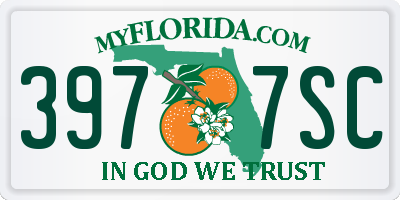 FL license plate 3977SC