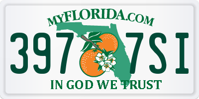 FL license plate 3977SI
