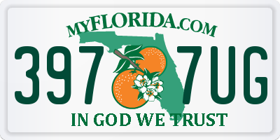 FL license plate 3977UG