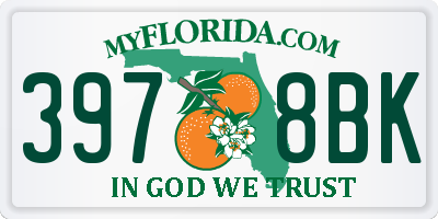 FL license plate 3978BK
