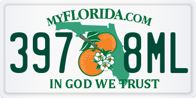 FL license plate 3978ML