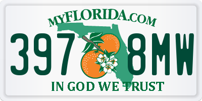 FL license plate 3978MW