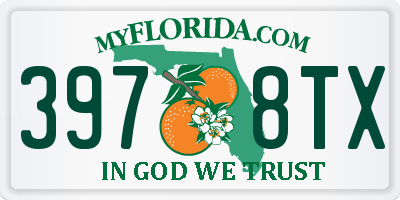 FL license plate 3978TX