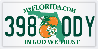 FL license plate 3980DY