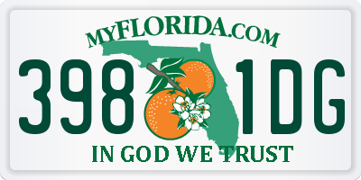 FL license plate 3981DG