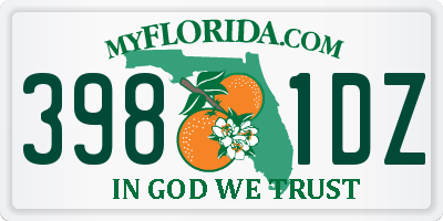 FL license plate 3981DZ