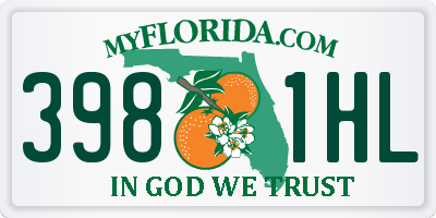 FL license plate 3981HL