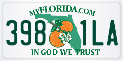 FL license plate 3981LA
