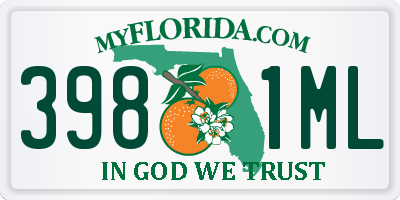 FL license plate 3981ML