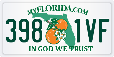FL license plate 3981VF
