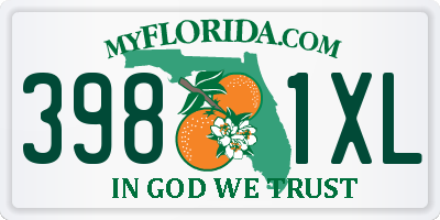 FL license plate 3981XL