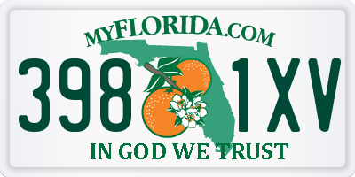 FL license plate 3981XV