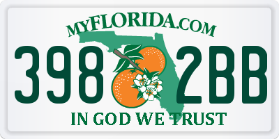 FL license plate 3982BB
