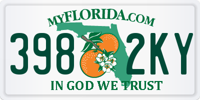 FL license plate 3982KY