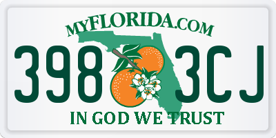 FL license plate 3983CJ