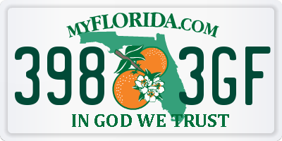 FL license plate 3983GF