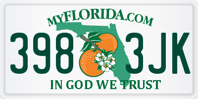 FL license plate 3983JK